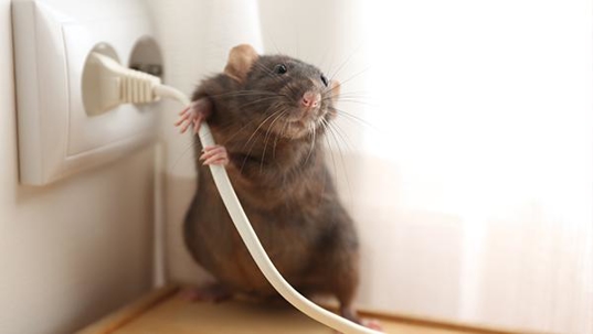 mouse in home with outlet